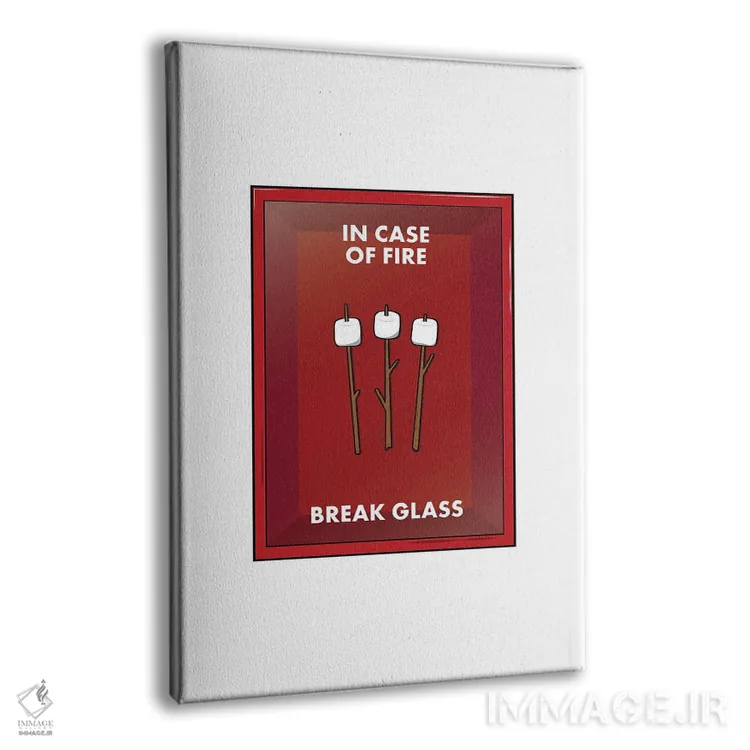 تابلو در صورت آتشسوزی اثر آویسیکس - نمای پرسپکتیو محصول