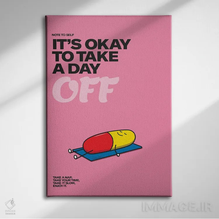 تابلو قرص آرامبخش اثر آویسیکس - نمای روبهرو روی دیوار