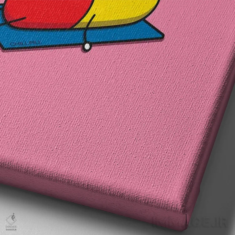 تابلو قرص آرامبخش اثر آویسیکس - نمای نزدیک بافت بوم