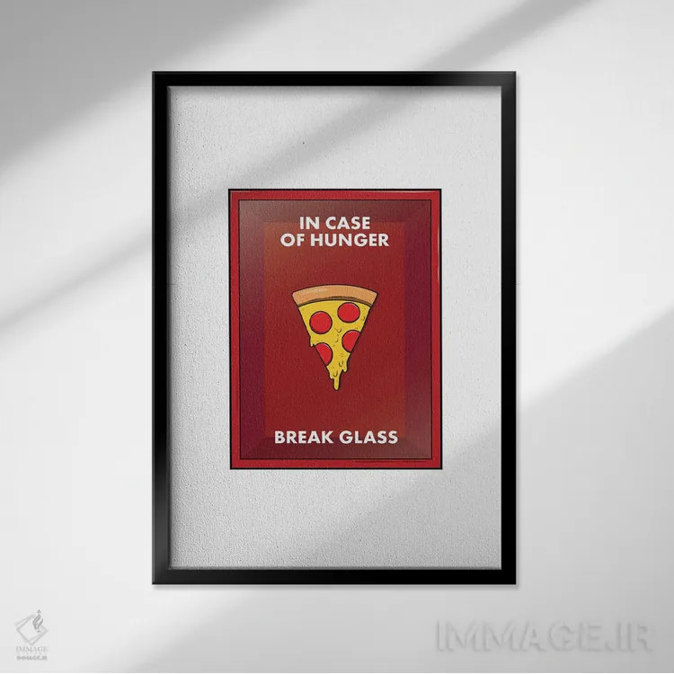 تابلو در صورت گرسنگی اثر آویسیکس - نمای قابدار مشکی