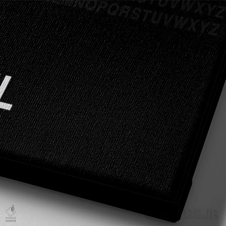 تابلو سئول (مشکی) اثر آویسیکس - نمای نزدیک بافت بوم