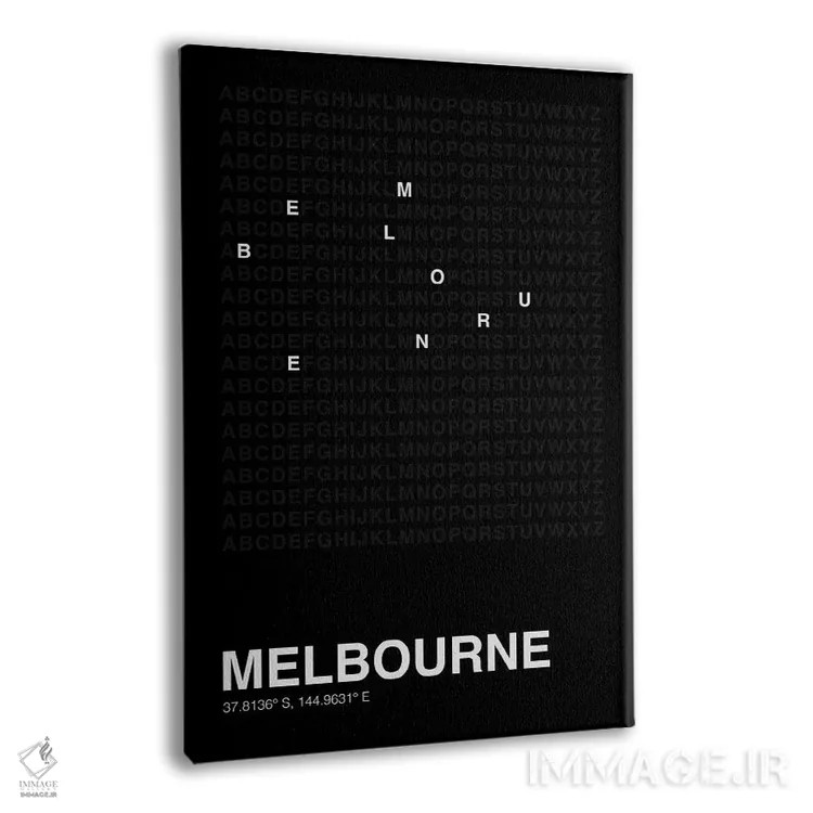 تابلو ملبورن (مشکی) اثر آویسیکس - نمای پرسپکتیو محصول