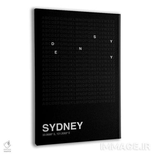 تابلو سیدنی (مشکی) اثر آویسیکس - نمای پرسپکتیو محصول