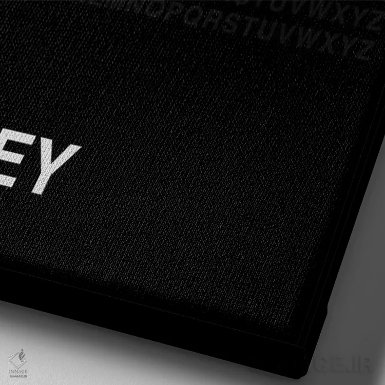 تابلو سیدنی (مشکی) اثر آویسیکس - نمای نزدیک بافت بوم