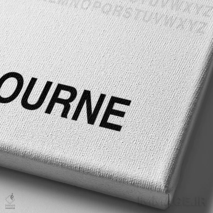 تابلو ملبورن (سفید) اثر آویسیکس - نمای نزدیک بافت بوم