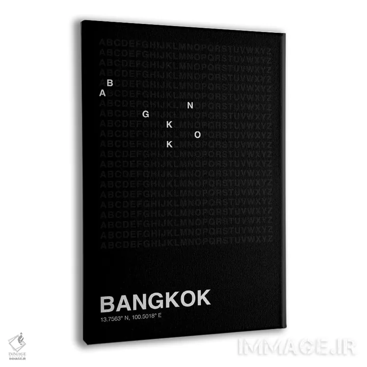 تابلو بانکوک (مشکی) اثر آویسیکس - نمای پرسپکتیو محصول