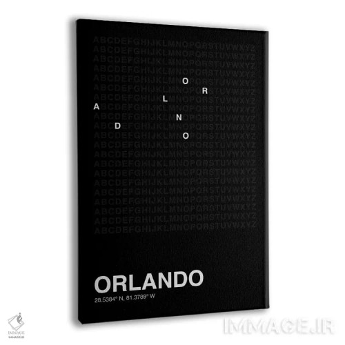 تابلو اورلاندو (مشکی) اثر آویسیکس - نمای پرسپکتیو محصول