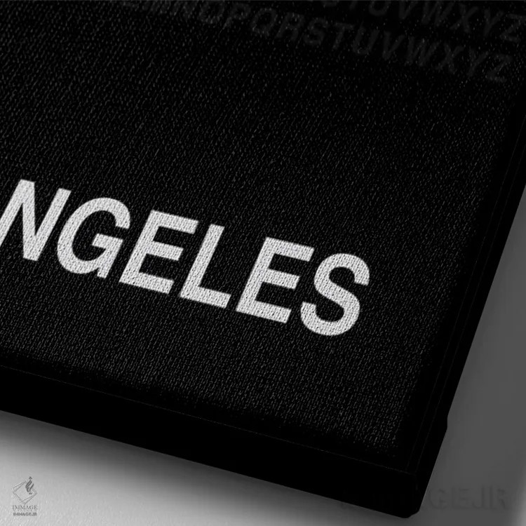 تابلو لسآنجلس (مشکی) اثر آویسیکس - نمای نزدیک بافت بوم