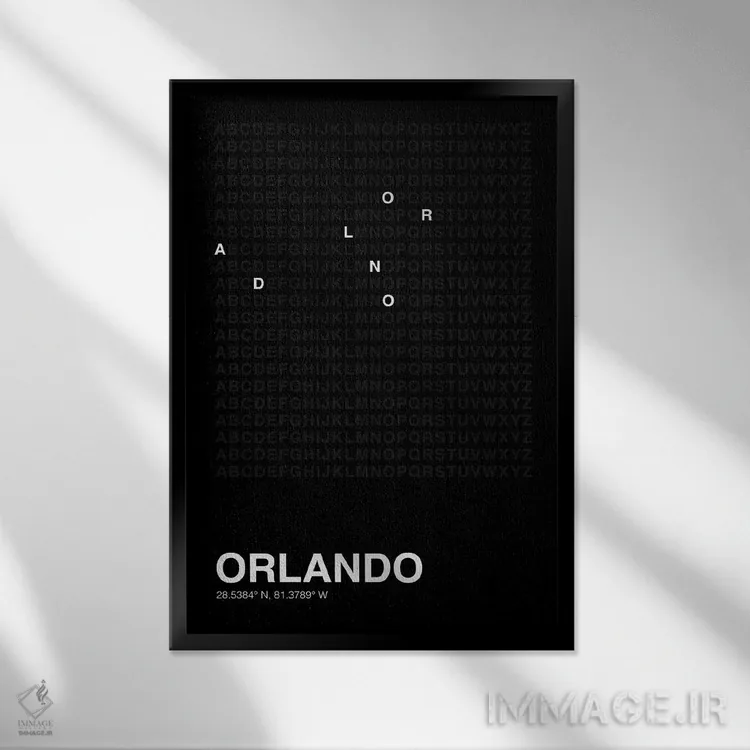 تابلو اورلاندو (مشکی) اثر آویسیکس - نمای قابدار مشکی