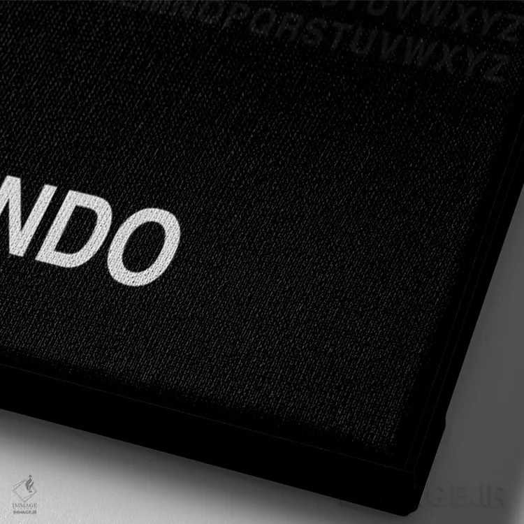 تابلو اورلاندو (مشکی) اثر آویسیکس - نمای نزدیک بافت بوم