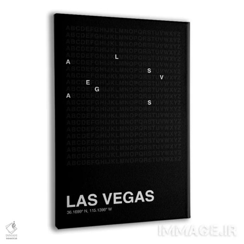 تابلو لاسوگاس (مشکی) اثر آویسیکس - نمای پرسپکتیو محصول