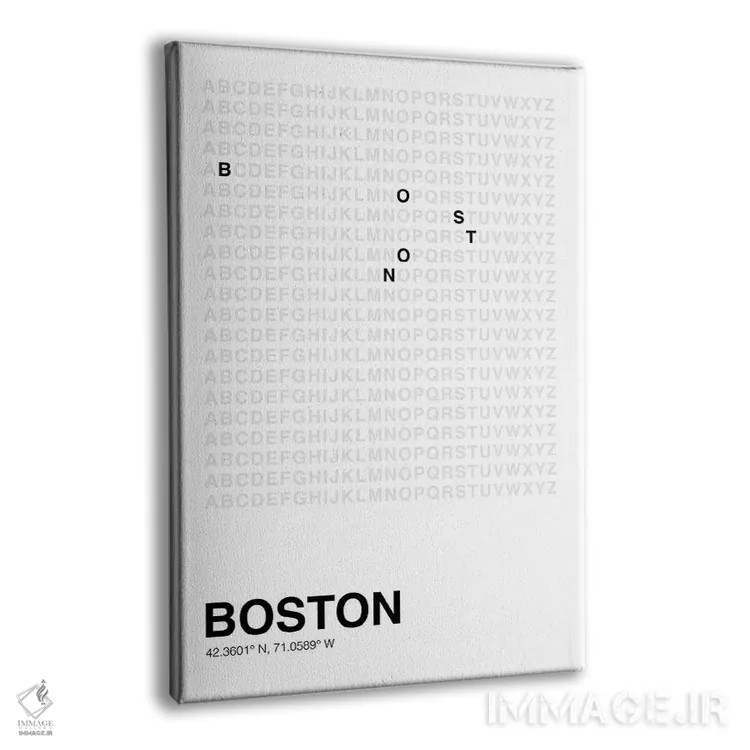 تابلو بوستون (سفید) اثر آویسیکس - نمای پرسپکتیو محصول
