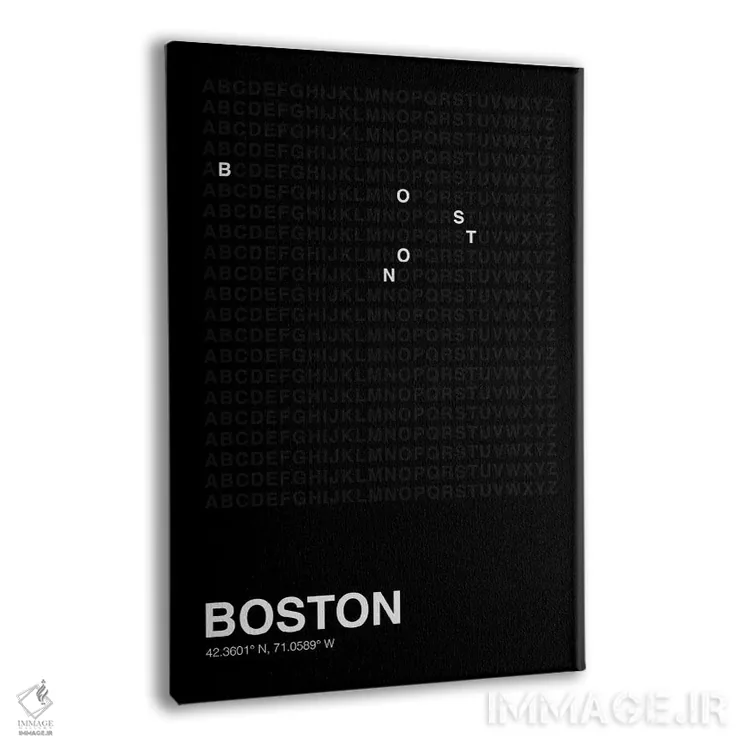 تابلو بوستون (مشکی) اثر آویسیکس - نمای پرسپکتیو محصول