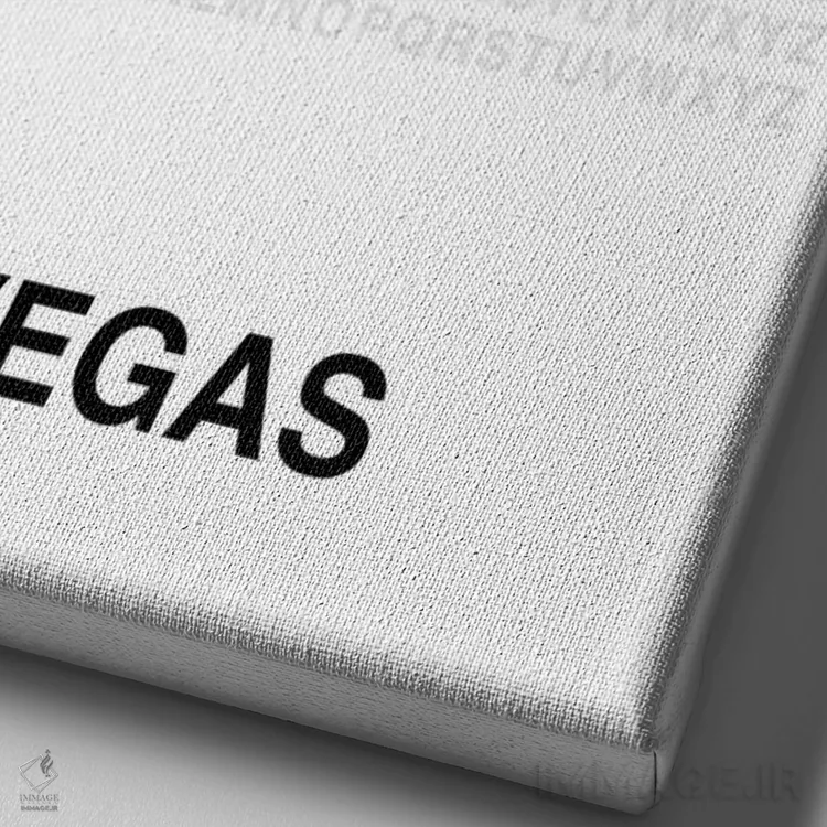 تابلو لاسوگاس (سفید) اثر آویسیکس - نمای نزدیک بافت بوم