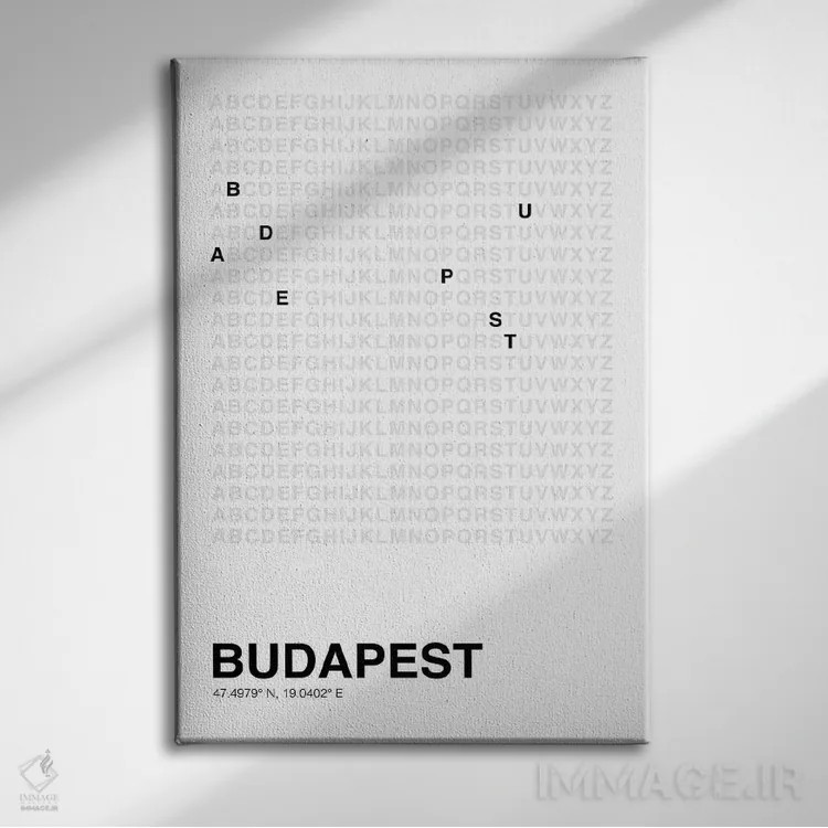 تابلو بوداپست (سفید) اثر آویسیکس - نمای روبهرو روی دیوار