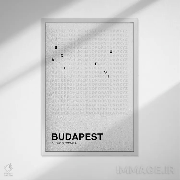 تابلو بوداپست (سفید) اثر آویسیکس - نمای قابدار سفید