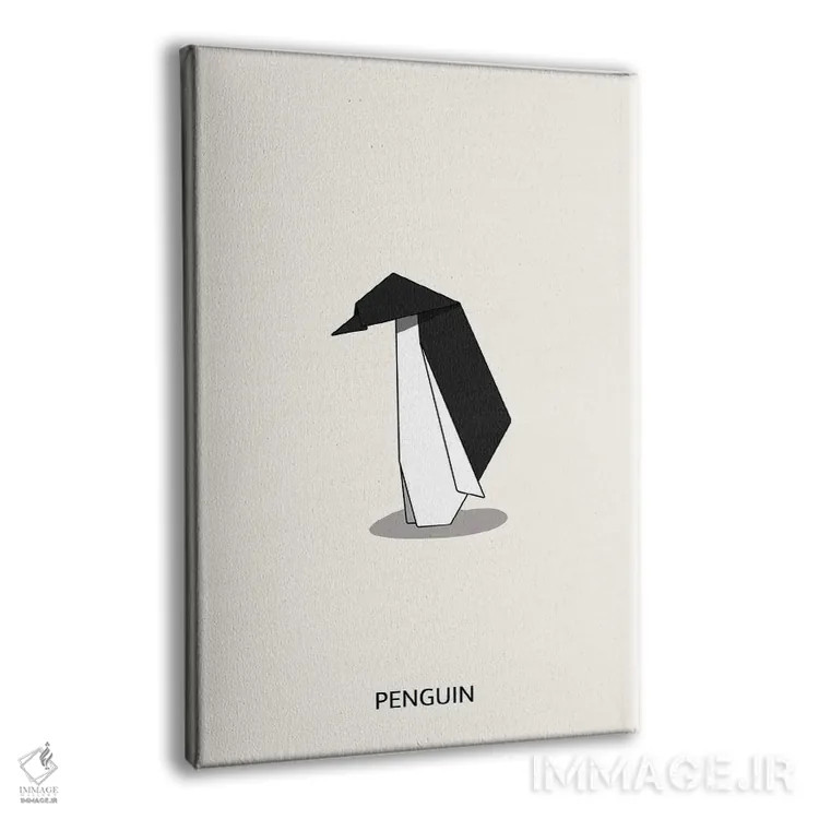 تابلو پنگوئن اریگامی اثر آویسیکس - نمای پرسپکتیو محصول