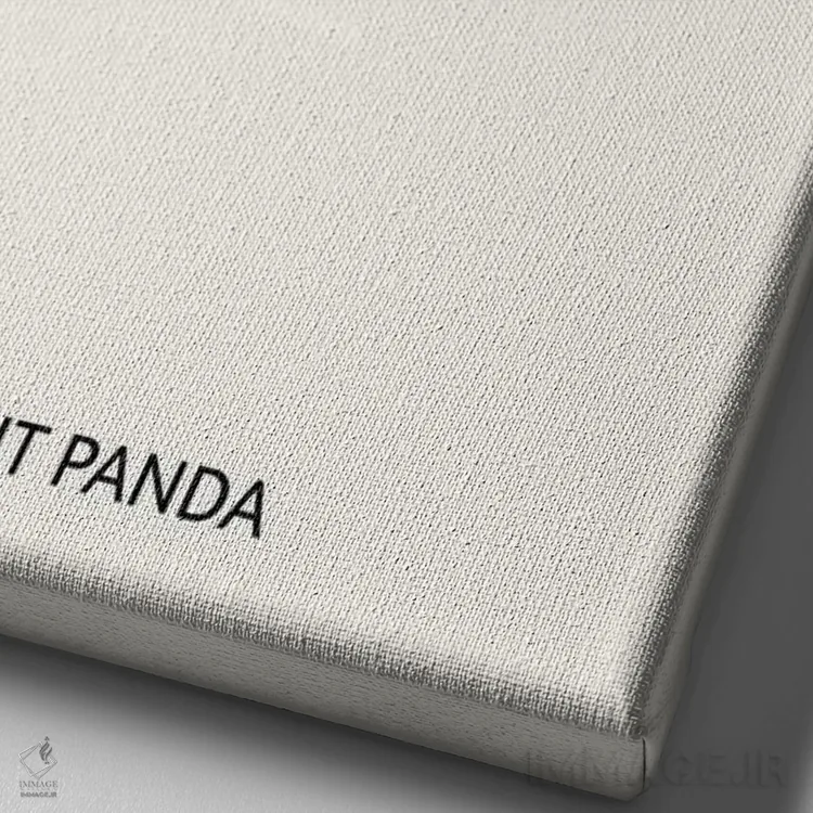 تابلو پاندای اریگامی اثر آویسیکس - نمای نزدیک بافت بوم