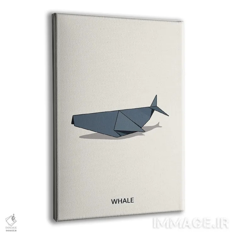 تابلو نهنگ اریگامی اثر آویسیکس - نمای پرسپکتیو محصول
