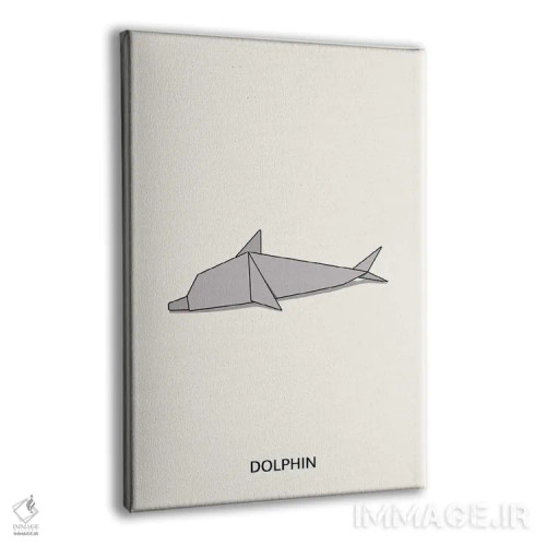 تابلو دلفین اریگامی اثر آویسیکس - نمای پرسپکتیو محصول