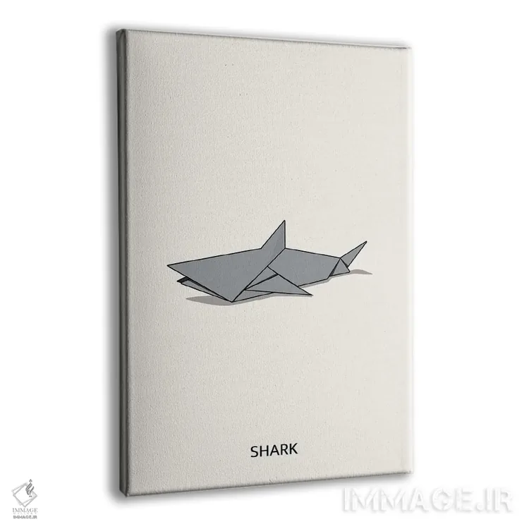 تابلو کوسه اریگامی اثر آویسیکس - نمای پرسپکتیو محصول