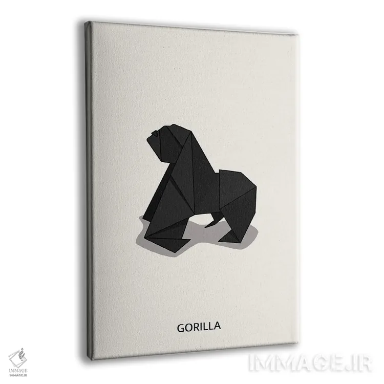 تابلو گوریل اریگامی اثر آویسیکس - نمای پرسپکتیو محصول