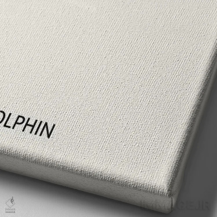 تابلو دلفین اریگامی اثر آویسیکس - نمای نزدیک بافت بوم