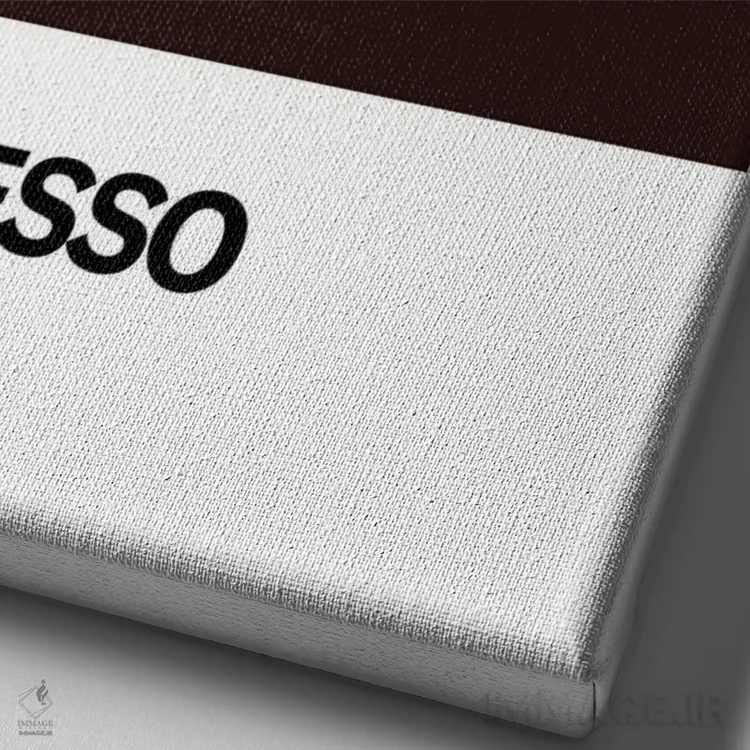 تابلو اسپرسو اثر آویسیکس - نمای نزدیک بافت بوم