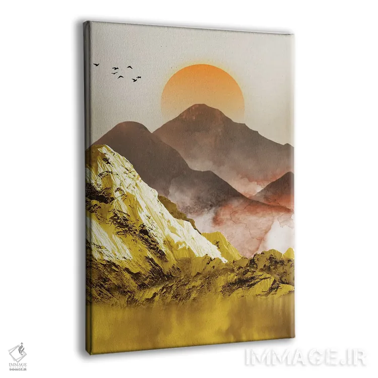 تابلو کوههای طلایی II اثر آرسی بسی - نمای پرسپکتیو محصول
