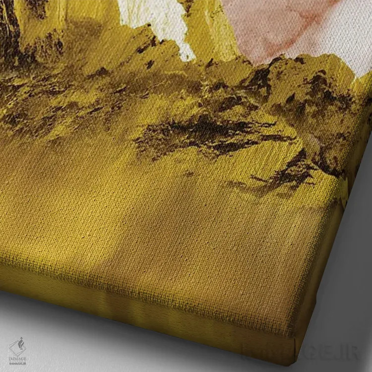 تابلو کوههای طلایی II اثر آرسی بسی - نمای نزدیک بافت بوم