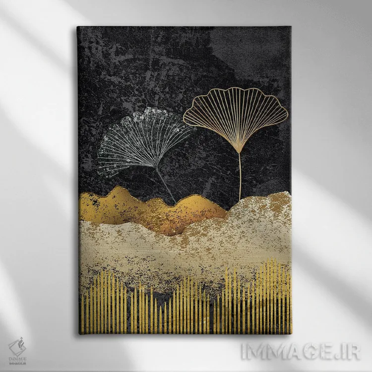 تابلو برگهای جینکو I اثر آرسی بسی - نمای روبهرو روی دیوار