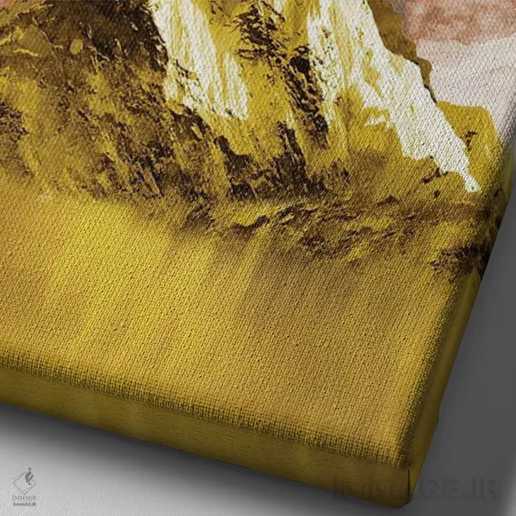 تابلو کوههای طلایی III اثر آرسی بسی - نمای نزدیک بافت بوم