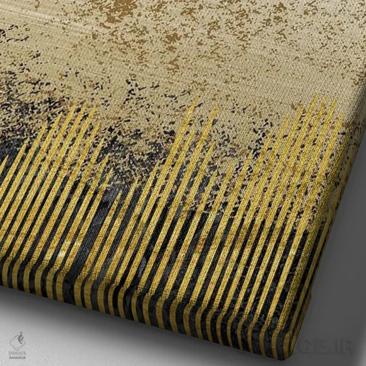 تابلو برگهای جینکو I اثر آرسی بسی - نمای نزدیک بافت بوم