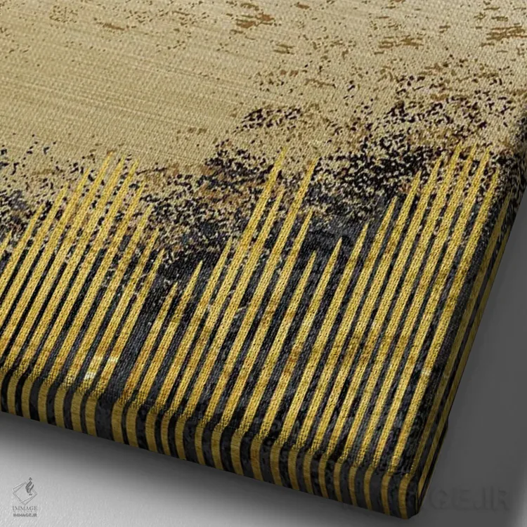 تابلو برگهای جینکو II اثر آرسی بسی - نمای نزدیک بافت بوم