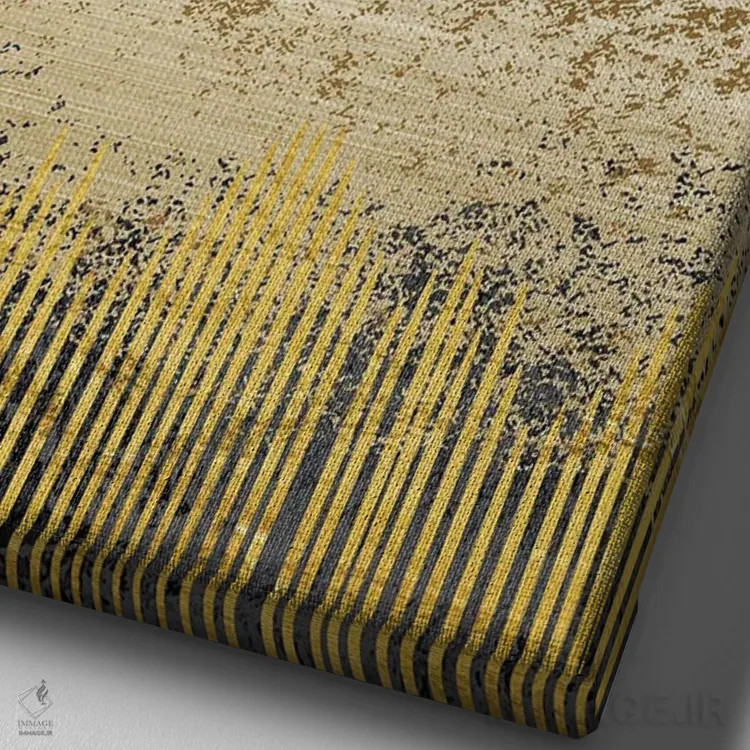 تابلو برگهای جینکو III اثر آرسی بسی - نمای نزدیک بافت بوم