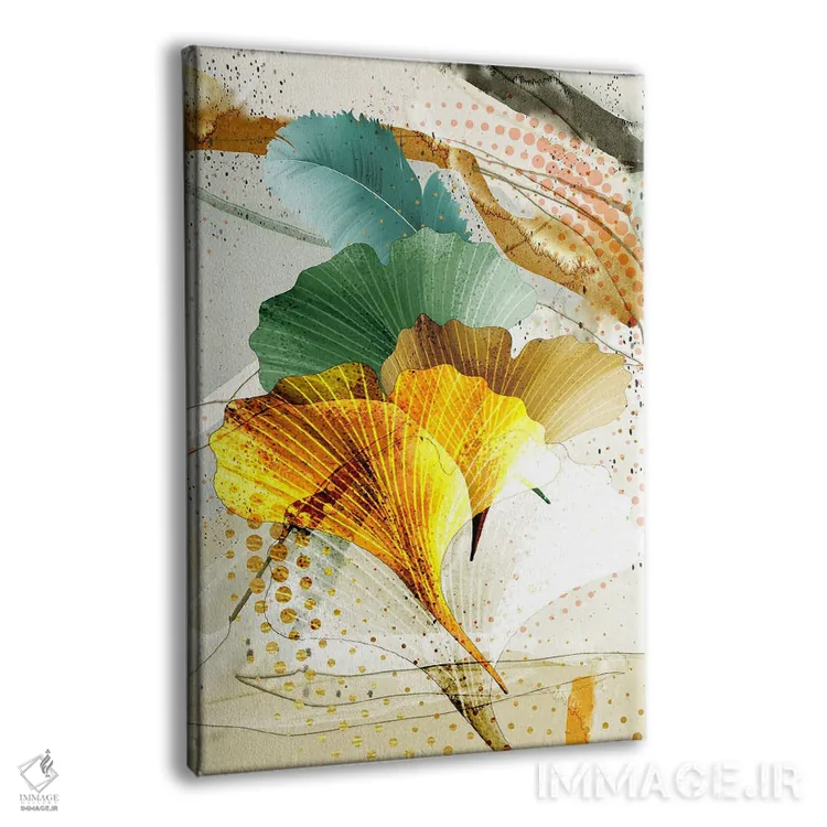 تابلو برگهای سهبعدی II اثر آرسی بسی - نمای پرسپکتیو محصول