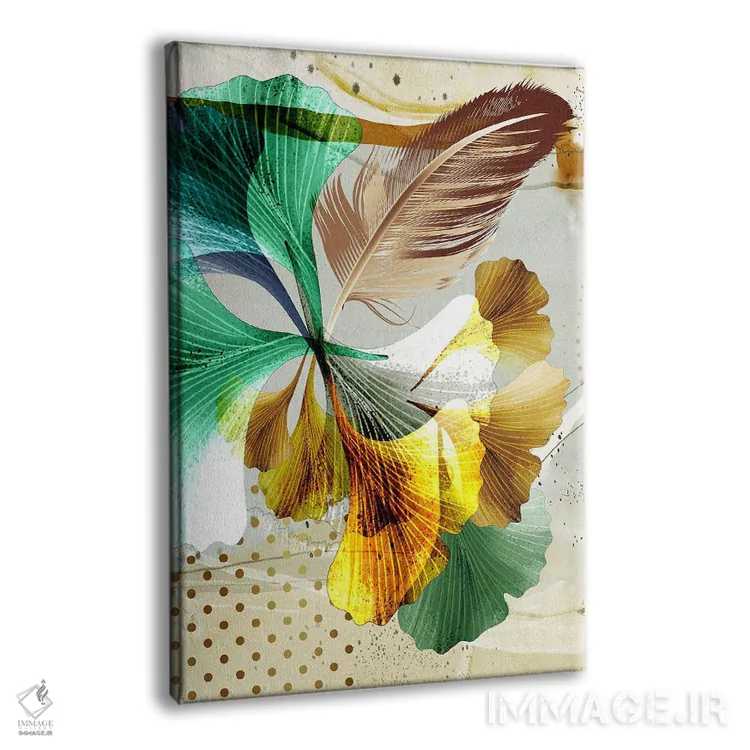 تابلو برگهای سهبعدی III اثر آرسی بسی - نمای پرسپکتیو محصول