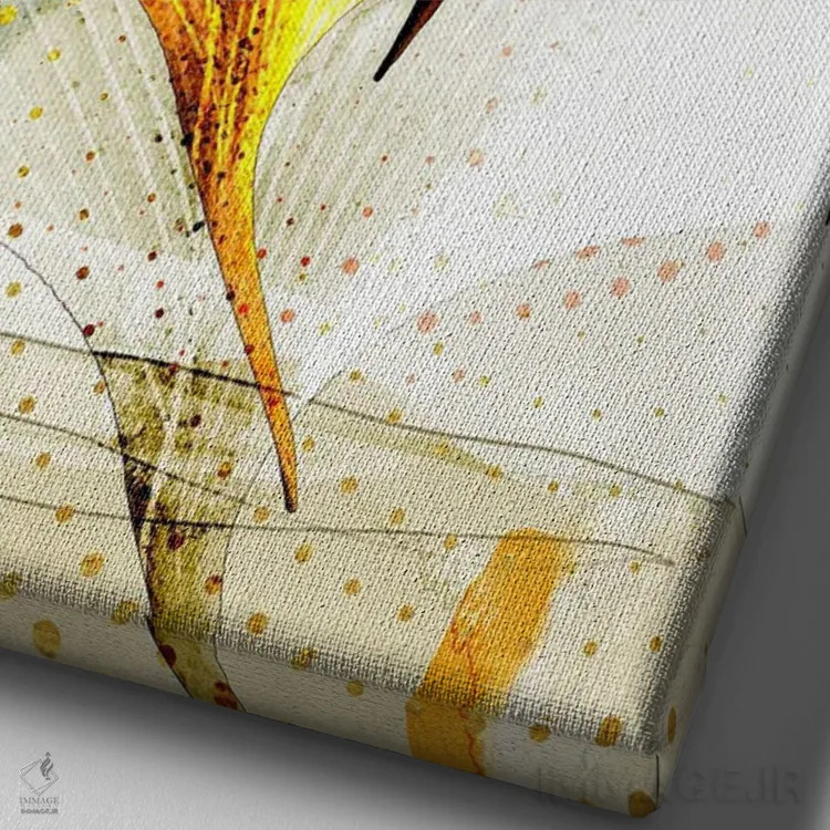 تابلو برگهای سهبعدی II اثر آرسی بسی - نمای نزدیک بافت بوم