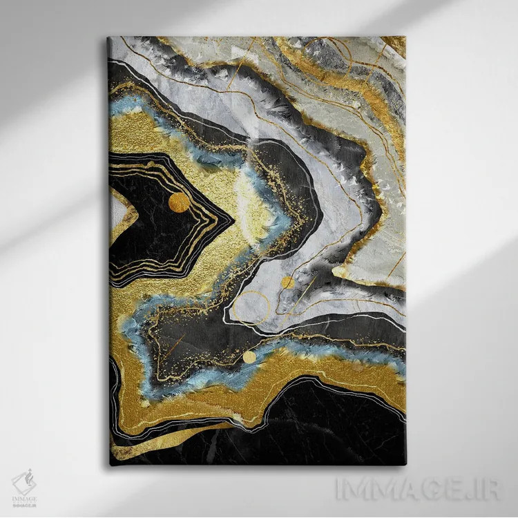 تابلو آبستره ژئود اثر آرسی بسی - نمای روبهرو روی دیوار