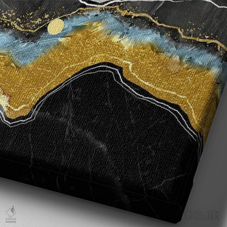 تابلو آبستره ژئود اثر آرسی بسی - نمای نزدیک بافت بوم