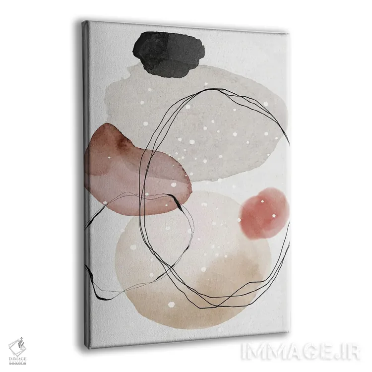 تابلو آبستره آبرنگی مینیمال I اثر آرسی بسی - نمای پرسپکتیو محصول