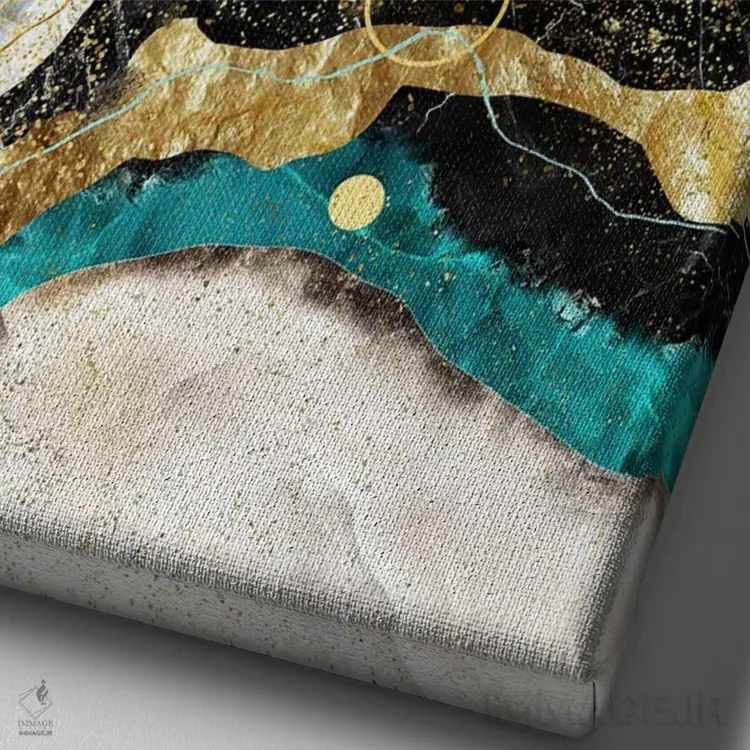 تابلو آبستره ژئود II اثر آرسی بسی - نمای نزدیک بافت بوم