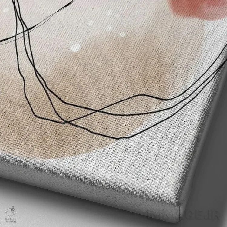 تابلو آبستره آبرنگی مینیمال I اثر آرسی بسی - نمای نزدیک بافت بوم