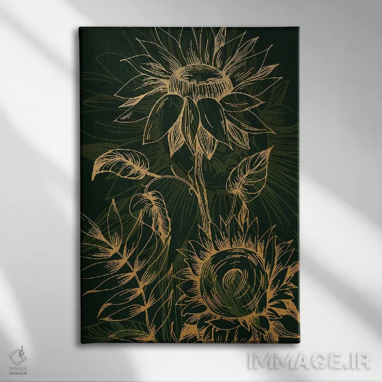 تابلو آفتابگردانها II اثر آرسی بسی - نمای روبهرو روی دیوار