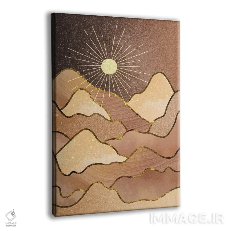 تابلو کوههای آفتابخورده اثر آرسی بسی - نمای پرسپکتیو محصول