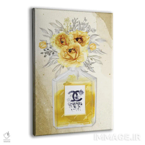 تابلو فرار شیرین: بطری عطر شنل اثر آرسی بسی - نمای پرسپکتیو محصول