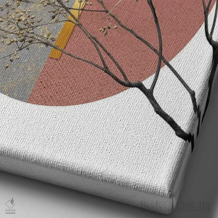 تابلو هنر مینیمال اسکانباوراویایی اثر آرسی بسی - نمای نزدیک بافت بوم