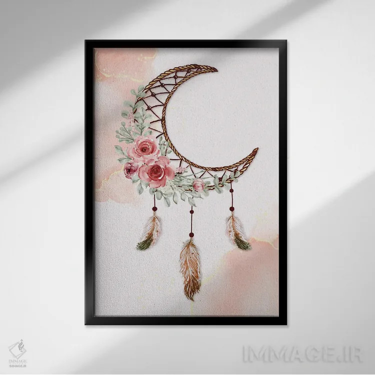 تابلو گیرنده رویا: هنر قبیلهای اثر آرسی بسی - نمای قابدار مشکی