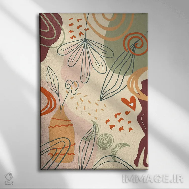 تابلو آبستره بوهو II اثر آرسی بسی - نمای روبهرو روی دیوار