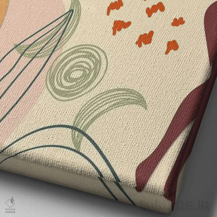 تابلو آبستره بوهو II اثر آرسی بسی - نمای نزدیک بافت بوم